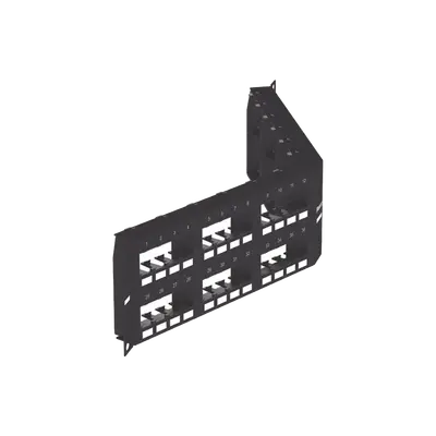 Panel de Parcheo Modular Mini-Com (Sin Conectores), Angulado Instalación la Ras, Sin Blindaje, de 48 Puertos, 2UR - imagen 4