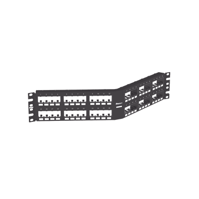 Panel de Parcheo Modular Mini-Com (Sin Conectores), Angulado Instalación la Ras, Sin Blindaje, de 48 Puertos, 2UR - imagen 1