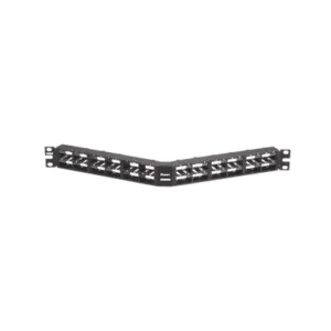 Panel de Parcheo Modular Mini-Com (Sin Conectores), Angulado, Sin Blindaje, Alta Densidad, de 48 Puertos, 1UR