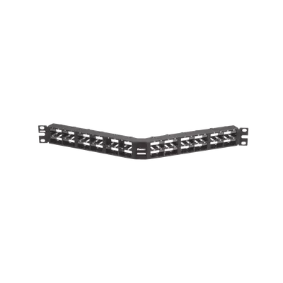 Panel de Parcheo Modular Mini-Com (Sin Conectores), Angulado, Sin Blindaje, Alta Densidad, de 48 Puertos, 1UR - imagen 1