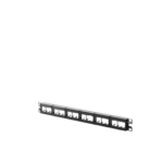 Panel de Parcheo Modular Mini-Com (Sin Conectores), Plano, Sin Blindaje, Con Etiqueta y Cubierta, de 24 Puertos, 1UR miniatura 2