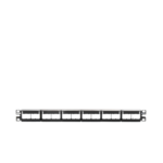 Panel de Parcheo Modular Mini-Com (Sin Conectores), Plano, Sin Blindaje, Con Etiqueta y Cubierta, de 24 Puertos, 1UR miniatura 4