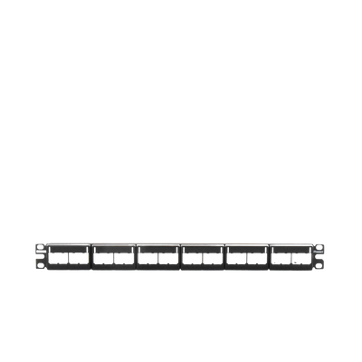 Panel de Parcheo Modular Mini-Com (Sin Conectores), Plano, Sin Blindaje, Con Etiqueta y Cubierta, de 24 Puertos, 1UR - imagen 4