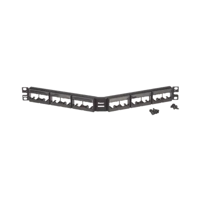 Panel de Parcheo Modular Mini-Com (Sin Conectores), Angulado, Sin Blindaje, Con Etiqueta y Cubierta, de 24 Puertos, 1UR - imagen 4