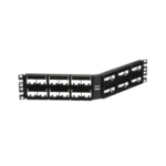 Panel de Parcheo Modular Mini-Com (Sin Conectores), Angulado, Sin Blindaje, Con Etiqueta y Cubierta, de 48 Puertos, 2UR miniatura 2