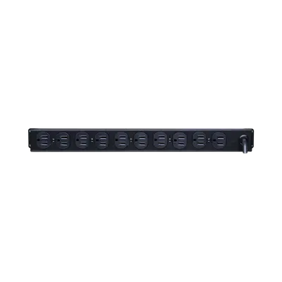 PDU Básico Para Distribución de Energía, Con 10 Tomas NEMA 5-15R Traseras, 1UR, 15 Amp, 120 Vca - imagen 1