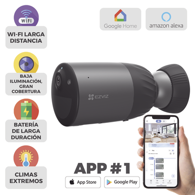 Cámara IP Inalámbrica Con Batería Recargable (Cero Cables) / Colores en Oscuridad / 2 Megapíxel / Sirena y Estrobo / Alertas de Audio Personalizable / Uso en Exterior / Grabación en la Nube / Almacenamiento Interno - imagen 5