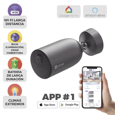Cámara IP Inalámbrica Con Batería Recargable (Cero Cables) / 2K (3 Megapixel) / Micro SD / Detección Humana / Colores en Oscuridad / Sirena y Estrobo / 15 Mts IR / 15 Mts Luz Blanca / Exterior - imagen 2
