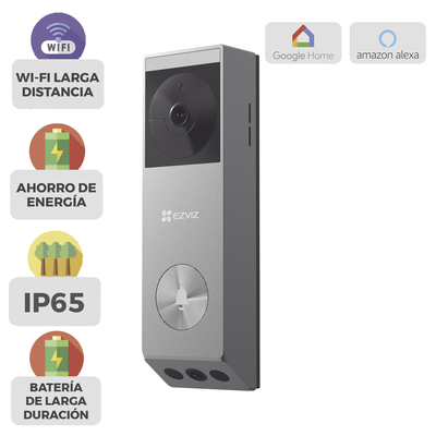 Doorbell de Batería Recargable con Transformador de 5Vcc o Panel Solar (Incluye Panel) / 3 megapíxel / Doble Lente / Protección IP65 / Audio de Dos Vías - imagen 5