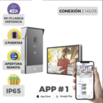 Videoportero IP Conexión a 2 Hilos / Con Monitor Wi-Fi para Interior / Frente de Calle IP65 Uso En Exterior Debe Tener Protección / Cámara 3 Megapíxel / Llamada a la App / Apertura remota / Apertura de 1 Puerta y un 1 Porton miniatura 2
