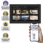 Pantalla Inalámbrica / Con Batería Recargable 4600mAh / Wi-Fi / Ideal Para Escritorio o Pared / Vista en Vivo de Cámaras EZVIZ / Compatible con Videoportero CS-HP7 para ver Cámara y Apertura Remota / Audio de Dos Vías miniatura 1