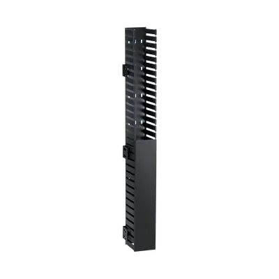 Organizador Vertical IN-Cabinet, Sencillo (Solo Frontal), Para Uso Con Gabinetes Panduit, Montaje Lateral en Riel de Rack, 40 UR, 1.95 in de Ancho, Color Negro - imagen 1
