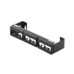 Panel de Parcheo Modular (Sin Conectores), de 12 Puertos Mini-Com, Instalación en Pared con Montaje Incluido, Color Negro miniatura 2