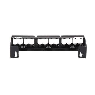 Panel de Parcheo Modular (Sin Conectores), de 12 Puertos Mini-Com, Instalación en Pared con Montaje Incluido, Color Negro - imagen 3