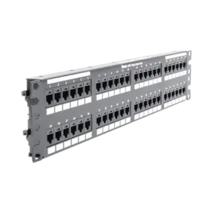 Panel de Parcheo de Impacto (110), Plano, Categoría 6A, de 48 Puertos, 2UR