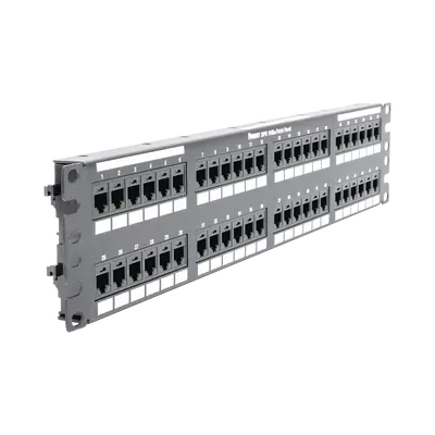 Panel de Parcheo de Impacto (110), Plano, Categoría 6A, de 48 Puertos, 2UR - imagen 3