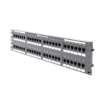 Panel de Parcheo de Impacto (110), Plano, Categoría 6A, de 48 Puertos, 2UR miniatura 2
