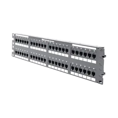 Panel de Parcheo de Impacto (110), Plano, Categoría 6A, de 48 Puertos, 2UR - imagen 2