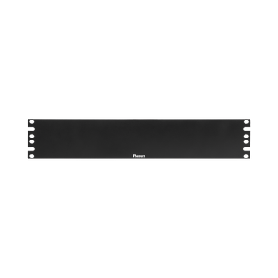 Tapa Ciega Para Rack Estándar de 19in, Plano, de Acero, 2UR, Color Negro - imagen 1