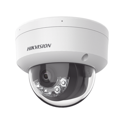 [Dual Light] Domo IP 2 Megapixel / Lente 2.8 mm / 30 mts IR + 30 mts Luz Blanca / Micrófono Integrado / Antivandálico IK08 / ACUSENSE Lite / Exterior IP67 / H.265 / PoE / ONVIF / Micro SD - imagen 1