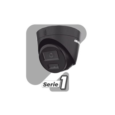 [Dual Light] Turret IP 4 Megapixel / Color Negro /  Lente 2.8 mm / 30 mts IR + 30 mts Luz Blanca / Micrófono Integrado / ACUSENSE Lite / Exterior IP67 / H.265 / PoE / ONVIF / Micro SD - imagen 2