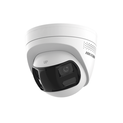 [PROTECCIÓN ACTIVA] Turret IP 6Megapixel / 2 Lentes de 2.8 mm (Imagen Panorámica 180°) / 30 mts IR / Exterior IP67 / Luz Intermitente y Alerta de Audio / Audio Bidireccional / ACUSENSE / WDR 120 dB / Micro SD - imagen 1