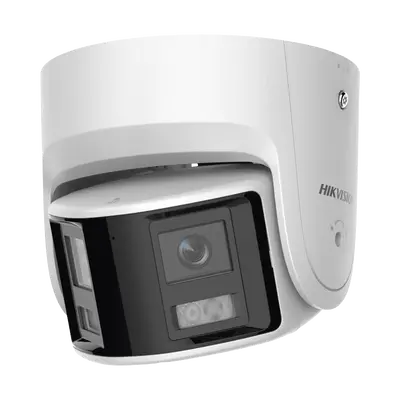 [FlexVu] [PROTECCIÓN ACTIVA] Turret IP 4 Megapixel / 2 Lentes de 2.8 mm (Imagen Panorámica 180°) / 30 mts IR / Exterior IP67 / Luz Intermitente y Alerta de Audio / Audio Bidireccional / ACUSENSE / WDR 120 dB / Micro SD - imagen 1