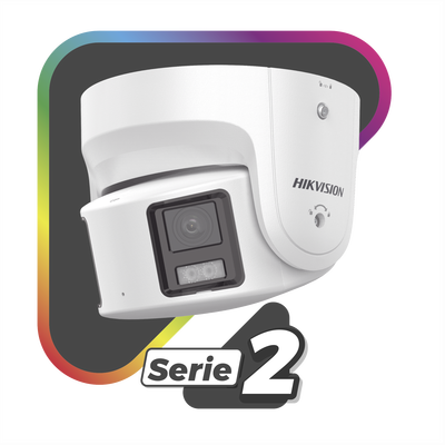 [PROTECCIÓN ACTIVA] Turret IP Panorámica 8 Megapíxel / 2 Lentes 4 mm (180°) / Imagen a Color 24/7 (ColorVu) / PoE / WDR 130° / IP67 / ACUSENSE / Luz Estroboscópica y Alarma Audible / 30 mts Luz Blanca / Micro SD - imagen 2