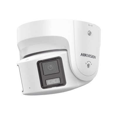 [PROTECCIÓN ACTIVA] Turret IP Panorámica 8 Megapíxel / 2 Lentes 4 mm (180°) / Imagen a Color 24/7 (ColorVu) / PoE / WDR 130° / IP67 / ACUSENSE / Luz Estroboscópica y Alarma Audible / 30 mts Luz Blanca / Micro SD - imagen 1