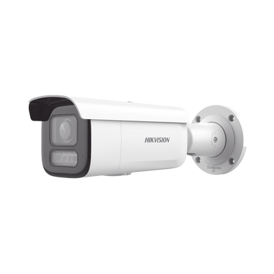 [Dual Light + 2 Micrófonos Integrados] Bala IP 4 Megapixel / Lente Mot. 2.8 a 12 mm / 60 mts Luz Blanca + 60 mts IR / ACUSENSE / Exterior IP67 / IK10 / WDR 120 dB / PoE+ / ONVIF / Alarmas I/O / Micro SD / Metal / ACUSEARCH - imagen 1