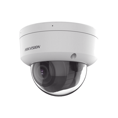 [Dual Light + 2 Micrófonos Integrados] Domo IP 4 Megapixel / Lente Mot. 2.8 a 12 mm / 40 mts Luz Blanca + 40 mts IR / ACUSENSE / Exterior IP67 / IK10 / WDR 120 dB / PoE / ONVIF / Alarmas I/O / Micro SD / Metal / ACUSEARCH - imagen 1