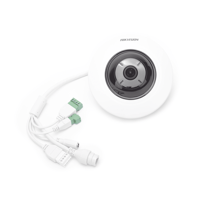 Mini Fisheye IP 5 Megapixel / Panorámica 180° – 360° / Microfono Integrado / 8 mts IR / Uso en Interior / PoE / Múltiples Vistas por iVMS-4200 / Alarmas I/O / Micro SD - imagen 2