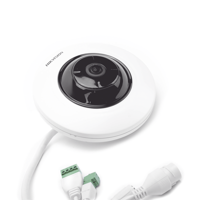 Mini Fisheye IP 5 Megapixel / Panorámica 180° – 360° / Microfono Integrado / 8 mts IR / Uso en Interior / PoE / Múltiples Vistas por iVMS-4200 / Alarmas I/O / Micro SD - imagen 4