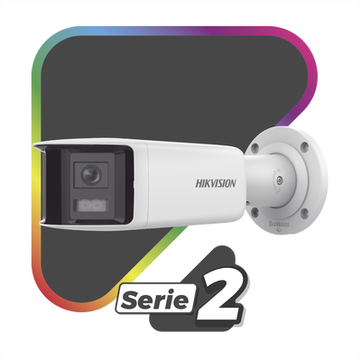 [FlexVu] [PROTECCIÓN ACTIVA] Bala IP Panorámica 4 Megapixel / 2 Lentes 2.8 mm (180°) / Imagen a Color 24/7 (ColorVu) / PoE / WDR 130° / IP67 / ACUSENSE / Luz Estroboscópica y Alarma Audible / 40 mts Luz Blanca / Micro SD - imagen 2