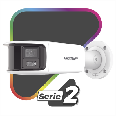 [FlexVu] [PROTECCIÓN ACTIVA] Bala IP Panorámica 8 Megapixel (4K) / 2 Lentes 4 mm (180°) / Imagen a Color 24/7 (ColorVu) / PoE / WDR 130° / IP67 / ACUSENSE / Luz Estroboscópica y Alarma Audible / 40 mts Luz Blanca / Micro SD - imagen 2