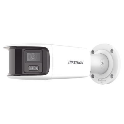[FlexVu] [PROTECCIÓN ACTIVA] Bala IP Panorámica 8 Megapixel (4K) / 2 Lentes 4 mm (180°) / Imagen a Color 24/7 (ColorVu) / PoE / WDR 130° / IP67 / ACUSENSE / Luz Estroboscópica y Alarma Audible / 40 mts Luz Blanca / Micro SD - imagen 1