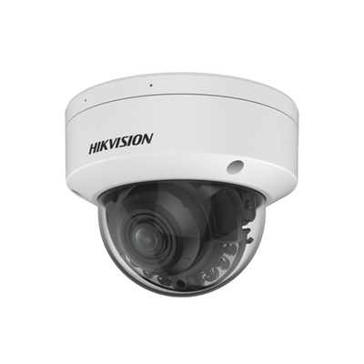 Domo IP 4 Megapixel / Lente Mot. 2.7 – 13.5 mm / Dual Light (40 mts IR + 40 mts Luz Blanca) / SSD Integrado 256 GB / 2 Micrófonos Integrados / Alarmas I/O / IP67 / IK10 / WDR 130 dB / PoE + / AcuSense / DarkFighter S / - imagen 1