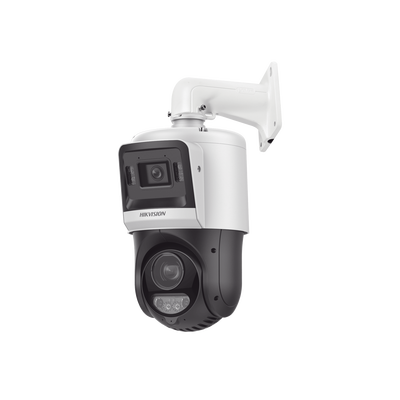 [TandemVu] Domo PTZ IP 4 Megapixel + Cámara Fija 4 Megapixel / 15X Zoom / 100 mts IR + 30 mts Luz Blanca / IP67 / ACUSENSE / PoE+ / 2 Micrófonos Integrados y Bocina / Alerta Audible y Luz Estroboscopica / Alarmas I/O / DARKFIGHTER / Micro SD - imagen 1