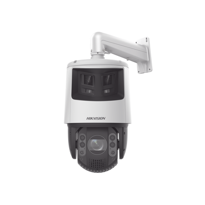 [TandemVu] PTZ IP 4 Megapixel con Cámara Panoramica 6 Megapixel / 25X Zoom / 200 mts IR / 30 mts Luz Blanca / ACUSENSE / IP66 / Alerta Audible y Luz Estroboscopica / Autoseguimiento / Hi-PoE / Alarmas I/O / Ultra Baja Iluminación / Micro SD - imagen 1