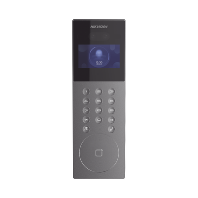 Videoportero IP Multiapartamento con Reconocimiento Facial / Llamada a App HikConnect (requiere monitor) / Protección IP65 / Apertura por Rostro, Tarjeta o App - imagen 1