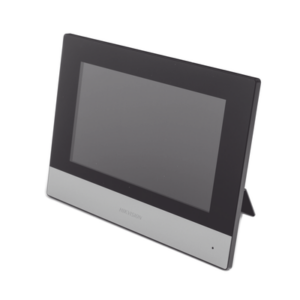 Monitor Hibrido IP WiFi Touch Screen 7" para DS-KIS303P / Vídeo en Vivo / PoE Estándar / Apertura Remota / Llamada Entre Monitores / Audio de dos vías / Policarbonato