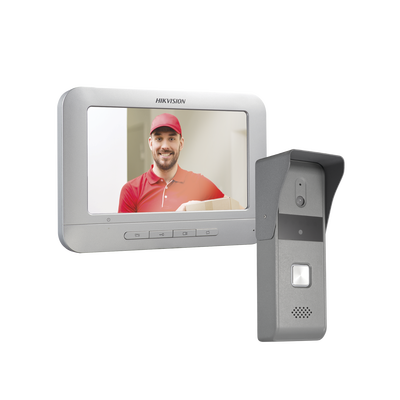 Kit de Videoportero Analógico con Pantalla LCD a Color de 7″ / Frente de Calle para Exterior IP65 / Salida de Relevador - imagen 1