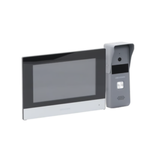 Kit de Videoportero Analógico de Metal / IP a 4 Hilos con Función de Llamada a App Hik-Connect / Monitor se Conecta a Internet por Cable o WiFi y por 4 Hilos al Frente de Calle IP65 / Expandible a Mas Equipos