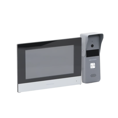 Kit de Videoportero Analógico de Metal / IP a 4 Hilos con Función de Llamada a App Hik-Connect / Monitor se Conecta a Internet por Cable o WiFi y por 4 Hilos al Frente de Calle IP65 / Expandible a Mas Equipos - imagen 2