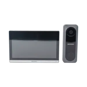 Kit de Videoportero Hibrido TurboHD con Pantalla LCD touch de 7" Wi-Fi / Frente de Calle para Exterior de Policarbonato / 720p (1 Megapíxel )130° de Visión (Gran Angular) / Llamada a App Hik-Connect