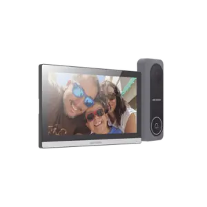 Kit de Videoportero Hibrido TurboHD con Pantalla LCD touch de 7" Wi-Fi / Frente de Calle para Exterior de Policarbonato / 720p (1 Megapíxel )130° de Visión (Gran Angular) / Llamada a App Hik-Connect