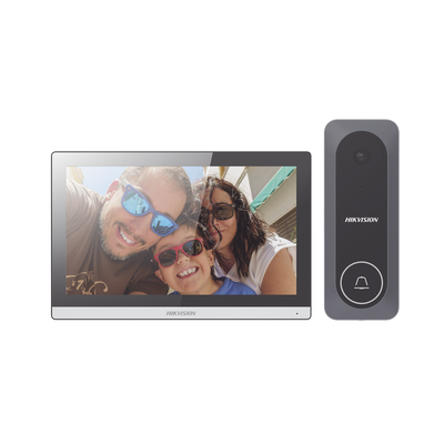 Kit de Videoportero Hibrido TurboHD con Pantalla LCD touch de 7″ Wi-Fi / Frente de Calle para Exterior de Policarbonato / 720p (1 Megapíxel )130° de Visión (Gran Angular) / Llamada a App Hik-Connect - imagen 3