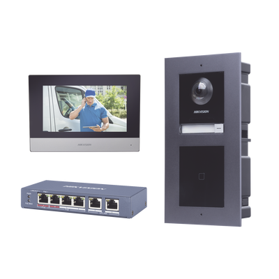 KIT de Videoportero IP con llamada a App de Smartphone y Lector de Tarjetas EM / 2da Generación (Modular) / Montaje para EMPOTRAR incluido - imagen 1