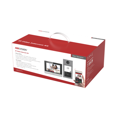Kit de Videoportero IP PoE Estandar con llamada a App de Smartphone (Hik-Connect) / Apertura con Tarjeta MIFARE / Frente de calle IK08 & IP65 / Soporta 2 puertas - imagen 4