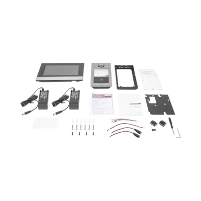 Kit de Videoportero IP PoE Estandar con llamada a App de Smartphone (Hik-Connect) / Apertura con Tarjeta MIFARE / Frente de calle IK08 & IP65 / Soporta 2 puertas - imagen 1